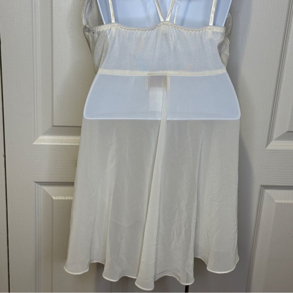 Vintage California Dynasty Elegant Ivory Cream Lace Chemise Applique Detail L - Picture 8 of 12